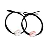 Lindo Cuerda para el Cabello de KT Cat Simple Ins Cuerda para la Cabeza de Niña Pulsera Mejor Amigo de Pareja Banda Elástica Pequeña para Novio Anillo para el Cabello Mori