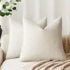 Almofada Decorativa de Chenille com Textura Macia Estilo Retro Americano Transfronteiriça Capa de Almofada Cor Sólida Sem Enchimento para Sofá
