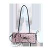 Bolso de Hombro tipo Baguette de Gasa Burbuja Plisada de Lunares con Lazo para Mujer, Moda Verano 2026, para el Trabajo, Bajo el Brazo, al Hombro