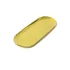 Acero Inoxidable Nórdico Dorado Plato Ovalado Organizador de Joyería Bandeja Metálica Plato de Postre Bandeja de Almacenamiento Vajilla