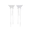 Pendientes de Borla de Mariposa con Circonita de Diseño de Nicho Lujo Accesible Pendientes de Gama Alta Aguja de Plata 925 Pendientes Elegantes de Moda