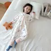 Pijama Infantil Primavera e Outono Classe A Peça Única Dupla Face Algodão Puro Sem Ossos Saco de Dormir para Bebê Menino e Menina Crianças Pequenas e Médias Desenho Animado Roupas de Casa