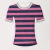 Tejido de punto de algodón personalizado con patrón de rayas, adecuado para camisetas y camisetas interiores de moda de primavera y verano; tejido elástico, transpirable y apto para la piel