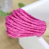 10m/laço corda de papel dupla camada monocromática cor palha de ráfia corda de papel palha linha trançada corda de papel palha dupla camada linha decorativa para chapéu de palha