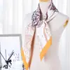 Estilo K Lenço Quadrado 90 Elegante Seda de Imitação Sarja Feminina Decorativo Lenço de Seda Feminino Toque de Seda DIY Lenço Fino de Seda