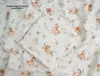 Tecido de Fio de Camada Dupla Desenho Animado Roupas para Casa Pijama Tecido Crepe Grau A para Mães e Bebês Tecido de Gaze de Algodão Puro