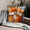 Fronha de Almofada Estampada de Animal Bordado Falso Venda Quente Transfronteiriça Estilo Pastoral Decoração de Sala de Estar Sofá Fronha Apenas (Sem Enchimento)
