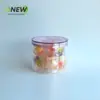 Bote redondo común para snacks de 570 ml, bote para galletas, botella de plástico transparente, bote sellado con tapa transparente, bote para alimentos