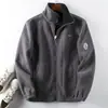 Jaqueta de Lã Polar Grossa de Inverno Masculina Tamanho Grande Resistente ao Frio Norueguesa Quente com Gola Alta