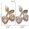 Joyería de Aleación para Uñas con Diamantes de Cereza Transfronteriza Joyería de Aleación Lujo Ligero Lindo Pequeño Fresco Super Brillante Decoración de Uñas de Cereza Venta al por Mayor