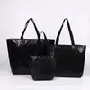 Bolsas de Tote Tejidas Lisas en Stock con Impresión de Logo, Bolsas de Tote para Compras de Ropa, Bolsas Tejidas de PP Laminado Personalizadas con Diseño de Piel de Serpiente
