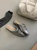Zapatos sin cordones de estilo coreano calados hechos a mano con tacones gruesos, nuevo modelo Verano 2026
