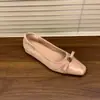 Primer Encuentro con la Temporada: Zapatos Planos Elegantes de Gamuza con Lazo Oculto, Nuevos para Primavera y Otoño, Slip-On de Piel Suave para Mujer, para el Trabajo