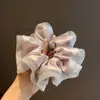 Estilo de Nicho de Alta Qualidade, Laço de Cabelo Pérola em Cetim e Organza de Luxo Leve para Mulheres, Headband da Nuca Fashionável e Exquisito