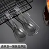 Cucharas de Sopa de Plástico Empacadas Individualmente, Papilla de Nido de Pájaro, Utensilios Desechables para Postre para Llevar, Cucharas Desechables Engrosadas, Cucharas de Nido de Pájaro de Grado Alimenticio