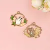 Xiaohongshu Douyin Popular Dibujos Animados Accesorios para Joyería DIY La Bubu Pulsera Pendientes Collar Colgante de Aleación de Zinc