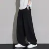 Pantalones Casuales de Tela de Algodón y Lino Delgada de Verano para Hombre de Pierna Recta Pantalones Largos de Moda Pantalones de Pareja Unisex Múltiples Imágenes