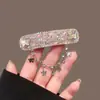 Novo Presilha BB Full Diamond Super Brilhante, Grampo de Cabelo Borboleta de Cristal para Mulheres, Presilha Lateral Versátil para Franja, Doce Acessório de Cabelo