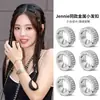 Fivela de Cabelo Estilo Noite de Grito de Yu Shuxin 2025 Novo Clipe de Cabelo Trançado de Metal Anel de Cabelo Redondo com Strass Presilha de Cabelo Acessório de Cabeça