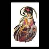 Tatuaje Temporal de Flor para Brazo Pegatina Impermeable Dragón Dominante Cabeza de Lobo Carpa Belleza Geisha Llama de Dragón Sirena Pluma de Ángel Mariposa
