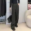 Pantalones casuales de moda de alta gama para mujer, estampado de leopardo, para el otoño de 2026, corte holgado, adelgazantes, versátiles, de pierna recta y ancha, modernos