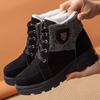 Botas de Nieve Gruesas y Cálidas del Noreste para Mujer, Forradas de Felpa, Nuevas Botas Cortas de Invierno 2026, Botas Martin con Cordones, Zapatos de Algodón de Abuela para Mujer