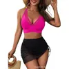 Bikini Separado de Comercio Exterior Europeo y Americano para Mujer Traje de Baño Ajustado de Cintura Alta Sexy Venta Caliente en Amazon Traje de Baño para Aguas Termales Transfronterizo