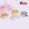 Broche de Pétalo de Perla DIY con Conservación de Color Relleno de Oro de 14K Fila Sencilla Fila Doble Broche de Pulsera Broche de Collar Conexión de Cabeza Broche de Inserción Accesorios