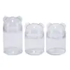 Caixa de Armazenamento de Sementes, Frasco de Armazenamento, Pote de Doces e Comida de Urso Cartoon, Pote Acrílico para Lanches, Pote Selado Fofo, Pote de Biscoitos