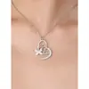 Collar de Cadena para Clavícula Cadena de Suéter de Acero de Titanio Personalizado Privado Dy Letra Inglesa Nombre Elemento Mariposa Pareja Mejor Amigo