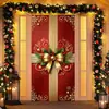 Cortina de puerta de Navidad, tela de fondo de puerta de poliéster, decoración de puerta para fiestas festivas, venta al por mayor transfronteriza, admite diseños personalizados basados en imágenes proporcionadas
