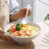 Venta al por mayor de vajilla para restaurante Paquete individual Plástico de paja de trigo Dorado Sheng Tazón redondo Tazón para fideos Tazón para sopa Tazón de desayuno Tazón para arroz