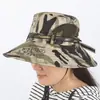 Nuevo sombrero de pescador camuflajeado para hombre, sombrero tipo cubeta para pesca, montañismo, actividades al aire libre, sombrero plegable casual a prueba de sol para mujer, playa