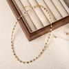 Collar de Cuentas de Turmalina Colorida de Verano Piedra Real Piedra Natural Cubo de Azúcar Cadena de Clavícula Dopamínica de Alta Gama Joyería para Mujeres