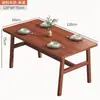 Mesa de Jantar Nórdica para Apartamentos Pequenos, Mesa de Jantar Moderna Minimalista para Casa Alugada, Conjunto de Mesa e Cadeiras Retangular de Luxo Leve, Design Simples