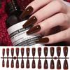 Comercio Exterior Nuevo Color Sólido Ropa de Ballet Piezas de Uñas Adhesivo Completo Arte de Uñas Uñas Postizas 17 Colores Acabado Piezas de Uñas Francesas Parche