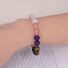 Amazon Transfronterizo Europeo y Americano Piedra Natural Cristal Rosa Amatista Ojo de Tigre Pulsera Tendencia de Moda Pulsera para Damas Venta al por Mayor