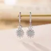 Un Ciervo Plata Esterlina S925 Huevo de Jade Azul Agua Cara Pluma Moda Creativo Lujo Ligero Diseño Moderno Pinza para Oreja Pendientes