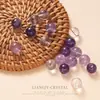 Pulseira de Contas Soltas de Ametista Roxa e Kunzita Contas Individuais Amethysta Roxa Fantasma Colar de Contas de Cristal Natural Acessório DIY