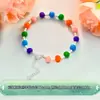 Pulseira de Prata Pura 999 Esmaltada Colorida Bambu Feijão Arco-Íris Luxo Acessível Pulseira de Alta Qualidade Presente para Namorada