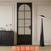 Puerta de Baño Retro Francesa Aleación de Titanio Magnesio Aluminio Balcón Dormitorio Estudio Baño Puerta Plana Estilo Nuevo