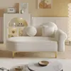 Mejora de Apartamento Pequeño: Sofá Chaise Longue con Capacidad de Almacenamiento, Sillón Reclinable Estilo Europeo, Área de Descanso Mini Tienda de Ropa para Dormitorio, Sofá Individual Color Caramelo