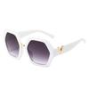 Nuevas gafas de sol de moda de montura gruesa transfronterizas estampado de leopardo para dama gafas de sol de metal con montura en V para mujer fabricantes venta al por mayor 8810