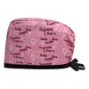 Gorro Quirúrgico Estampado de Algodón Ajustable Bolsa para Cabello Largo de Mujer Gorro Dentista Clínica Dental Gorro Esmerilado Comercio Exterior para Hombres