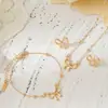 Conjuntos de Joyería Exagerada de Moda para Mujer Europeos y Americanos, Accesorios Versátiles Personalizados, Collares Metálicos Transfronterizos, Pendientes, Anillos al por Mayor