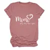 Amazon Ebay Estación Independiente Camiseta Cómoda y Versátil para Mujer Mimi Pray Hug Love Cuello Redondo Manga Corta