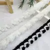 Borde de Hongo de 2 cm Negro y Blanco Lana Trenzada Encaje Pequeño Fragante Cinta de Encaje para Manualidades Accesorios de Ropa Borde de Ropa Tapeta Puños