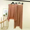 Nuevo conjunto de dos piezas de modal de principios de otoño: conjunto versátil de dos piezas: cárdigan de dos piezas falso y falda larga con cordón, corte holgado, talla grande