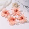 Flor de flanela artificial diy enfeites de cabelo de noiva grampo de cabelo acessórios de flores cabeça de flor casamento caixa de presente decoração flor falsa