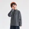 Nova Coleção Outono/Inverno 2026 Haima Kids: Camiseta de Manga Longa Estilo Coreano para Meninos, Camada Base, Roupa de Inverno para Crianças Maiores
